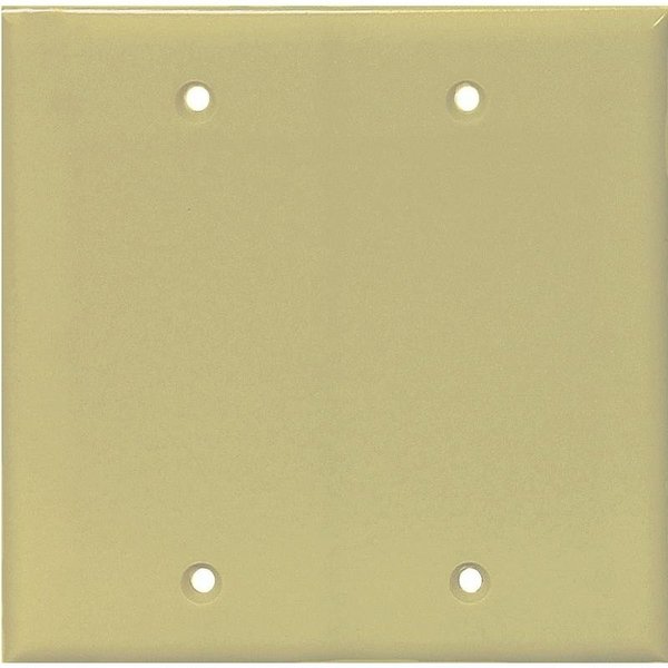 Eaton Wiring Devices Wallplate, 495 in L, 488 in W, 2 Gang, Polycarbonate, Ivory, HighGloss PJ23V